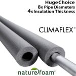 Climaflex Foam Pipe Insulation ~ Lagging Wrap Roll ~Huge Range inc 9mm 13mm 25mm