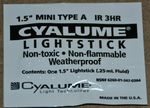 CYALUME INFRARED GLOW LIGHT STICKS BRITISH ARMY MINI 1.5'' FISHING SURVIVAL  