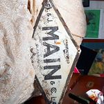 MAIN & Co Ltd Diamond Shaped Enamel Painted Metal Advertising Sign
