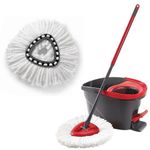360° Spin Mop & Bucket Set with Wringer Microfibre Heads Extendable Handle