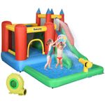Outsunny Kids Inflatable Bouncy Castle Water Slide 6 in 1 Bounce House Jumping