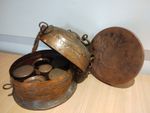 Antique Indian Pandan Box / Betel Nut Box Hand Crafted Copper/Brass 19th Century