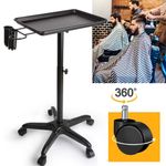 Salon Trolley Cart Adjustable Stand for Hair Coloring Tattoo Beauty Tool Storage