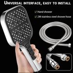 Shower Head & 2M Hose High-Pressure with 7+1 Modes Large Universal Hand-Held