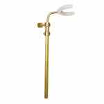 Wood Base Display Stand with Adjustable Clamp Compact for Room Decor, Collectors