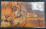PNC Australia 2012 Australian Zoos Sumatran Tiger RAM $1 Coloured Coin 1st day