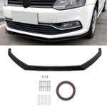 For VW Polo MK5 6R 6C 2009-2017 Gloss Black Front Bumper Spoiler Lip Splitter UK