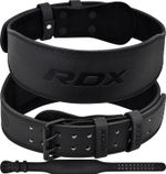 Weight Lifting Belt Gym Fitness, Cowhide Leather, 4” 6” Padded Lumbar Back S