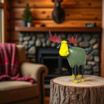 Rustic Small 8" Tall Repurposed Scrap Metal Moose Statue Home Farm Garden Decor