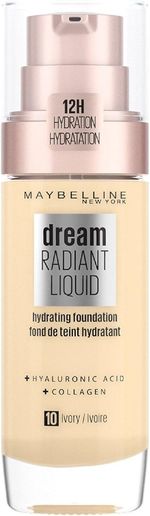 Maybelline Dream Radiant Liquid Foundation 10 Ivory Hydrating Medium  Coverage