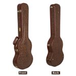 Crossrock Wooden Case for Gibson SG Electric Guitars-Security Lock-Blossom Brown