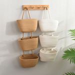 3-Layer Wall Hanging Storage Basket Door Storage Pouch  Household Decoration