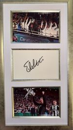 Signed Framed Eddie Howe Newcastle Carabao Cup Final Display Autograph Card