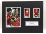 RARE Sheringham Solskjaer Manchester United 1999 Signed Photo Display + COA
