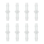8Pcs Plastic Hose Barb Fitting 5/32"x5/32" Barb Pipe Connectors Fitting Adapter