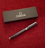 Omega Watch Executive Rollerball Pen, 0.6 Black Ink, Refillable, Luxury AD Gift