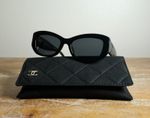 CHANEL CH5493 Rectangle Sunglasses 55mm Black/Gray Polarized Lens 100% UV