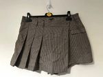 River Island Brown Houndstooth Pleated Woven Skort UK 16 Regular Fit