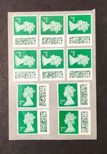 50 x 2ND SECOND CLASS UNFRANKED GENUINE STAMPS, PEEL AND STICK WITH ORIGINAL GUM