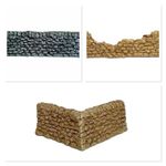 OO Gauge Dry Stone Wall Sections (pack of 24 UNPAINTED) - Model Railway Scenery