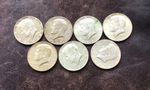 3x  .4 Silver US Kennedy Half Dollars. Bulk lot of 3 coins