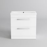 Bathroom Cabinet Vanity Unit Sink Basin Storage Cupboard White 800mm Furniture