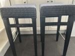 Pair of Neptune Montague Lloyd Loom Bar Stools Charcoal- Great Condition 