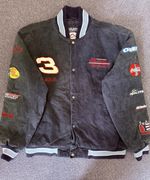 Vintage Wilsons Leather Dale Earnhardt #3 Faux Suede NASCAR Winston Cup Jacket L
