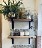 Scaffold Board Wall Shelf Handcrafted Rustic Wooden 1 x Shelf +2 Brackets