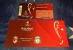 Liverpool v AC Milan CL Final Istanbul 2005 Original Ticket Stub + Postcard