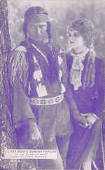 RARE 1925 Clara Bow & Robert Frazer Arcade Card - The Scarlet West - Lost Film