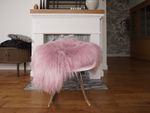 SHEEPSKIN ICELANDIC Pink XXL Rug Genuine Natural Sheepskin Area Rugs Carpet Drap