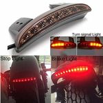 Motorcycle Rear Turn Signal Smoke LED Tail Light For Harley Bobber Chopper Racer