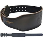 AQF Weight Lifting Leather Belt Back Support 4" Cowhide Gym Training Fitness
