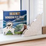 Fly Catcher Trap Window Flying Bug Catcher Stickers 4 Pack Killer Non-toxic