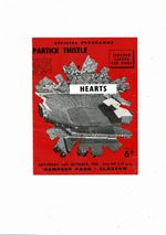 1958 Partick Thistle v Hearts Scottish League Cup Final Football Programme