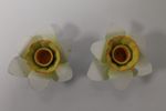Daffodil Decorative Candle Holders in Ceramic x 4 in the pack .
