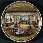 Antique Prattware Pot Lid Room Where Shakespeare Was Born Stratford Victorian