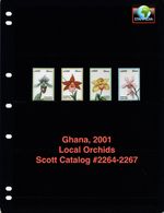 $2.75 Scott Value - 2001 GHANA Orchids Flowers West African CV MNH NH UMM