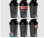VELOMIX -6 PACK- Shaker Cups for Protein Shakes 20 oz - 6x Wire W