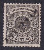 LUXEMBOURG 1875 Official 2c Black with Inverted Ovpt SG O90a MH/* (CV £275)