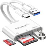 KiWiBiRD USB-C USB-A SD Micro SD Memory Card Reader, SD to USB Type C Adapter
