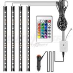 Car Interior Footwell 60LED Strip Lights RGB Multicolour Remote Atmosphere Lamp
