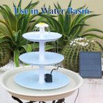 3.5W Solar Fountain Bird Bath with 3 Tiered Outdoor Garden  Fountains Decor UK