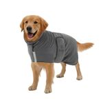 PAWPUP Dog Bathrobe Towel Super Absorbent Dog Drying Coat Microfibre Dog Robe