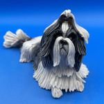 *SCARCE* EVE PEARCE, ENGLAND, PORCELAIN SHIH TZU DOG FIGURINE OOAK, GORGEOUS!