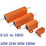 10W 25W 50W 100W RX24 Aluminum Metal Shell High Power Case Heatsink Resistor
