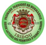 France - Vintage Cheese Label - Union Laitiere des Fermiers d'Isigny - Isidou