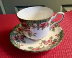 Royal Staffordshire Olde English Garden Vintage Fine Bone China Tea Cup & Saucer