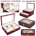 Watch Display Storage Box Jewelry Collection Case Organizer Holder Wooden Gifts